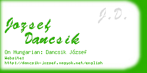 jozsef dancsik business card