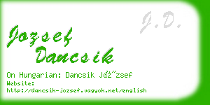 jozsef dancsik business card